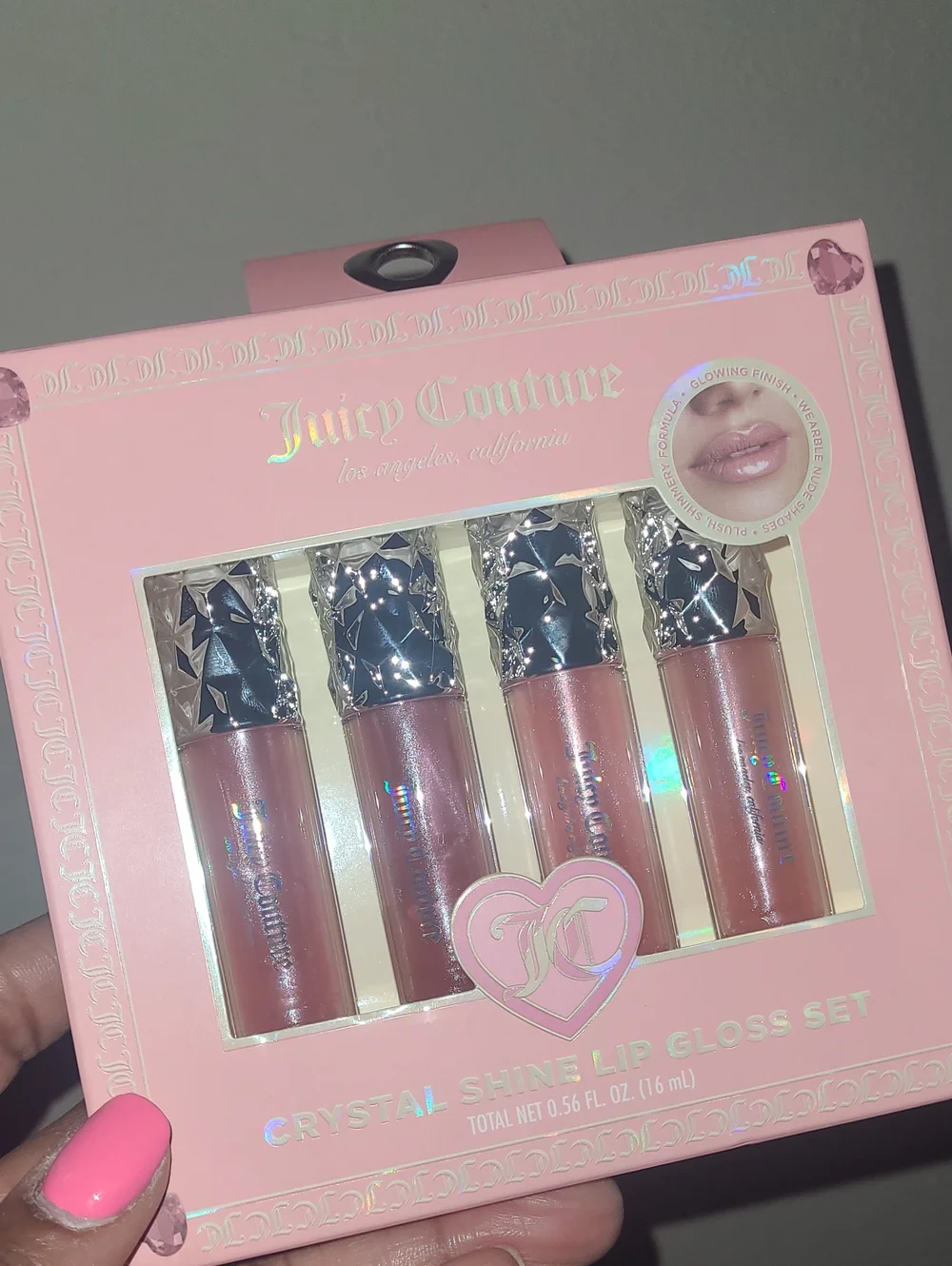 Juicy Couture Crystal Shine Lip Gloss Quartet - Pink Set